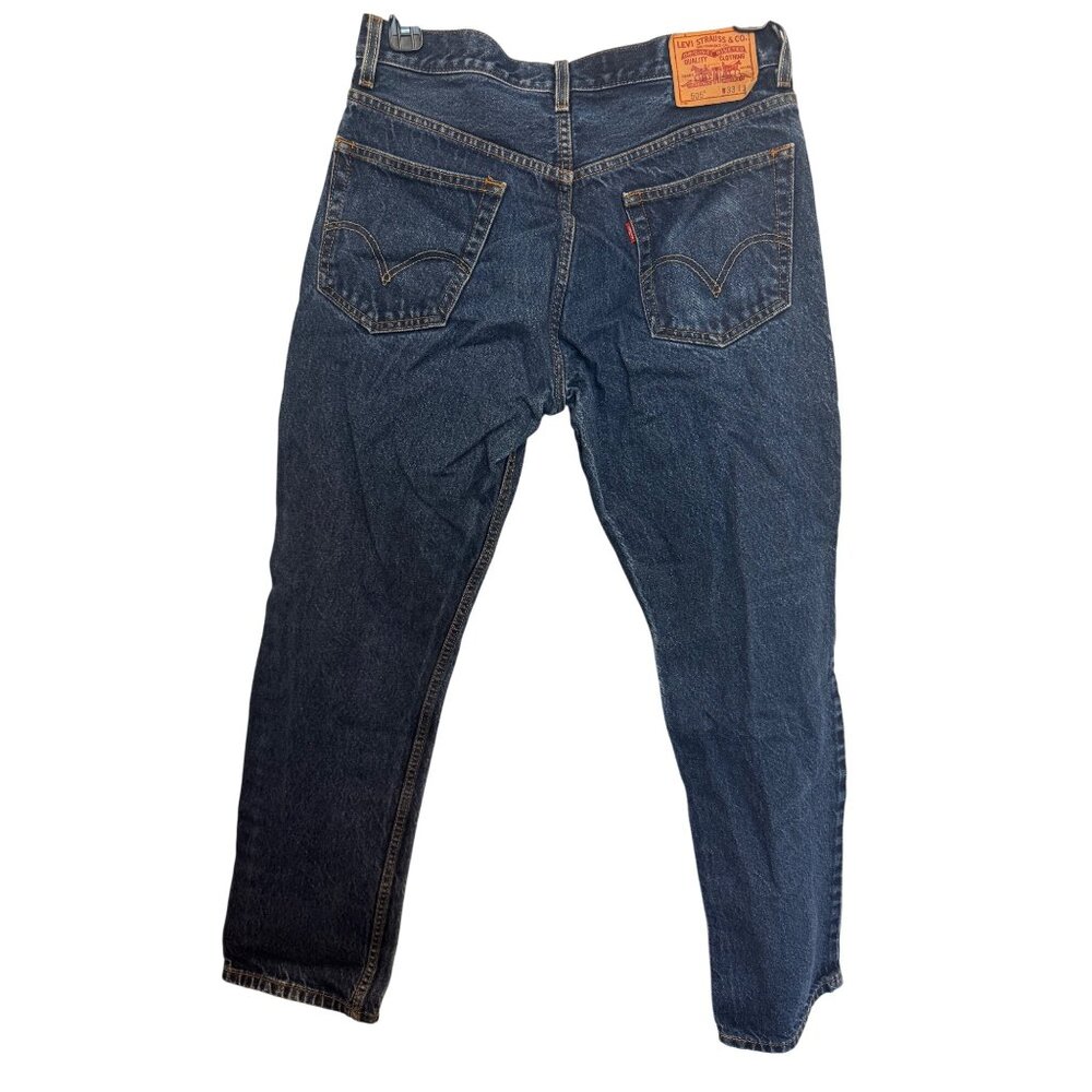 Levis 505 Regular Fit Mens Jeans W33 L32 Blue Denim
